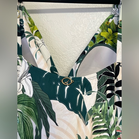 Jantzen Nature Glow Surplus Mio One Piece Swimsuit Size 18 Tummy Control Ruched - Picture 6 of 9